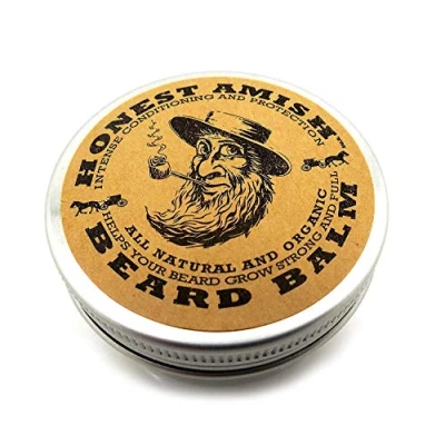 Immagine di Honest Amish balsamo per barba Realizzato con soli ingredienti naturali e biologici Latta da 2 once