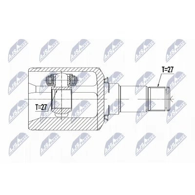 Immagine di NTY NPW ME 092 Kit Giunto Omocinetico Trasmissione automatica Assale anteriore Dx MERCEDES BENZ: Classe E T modell