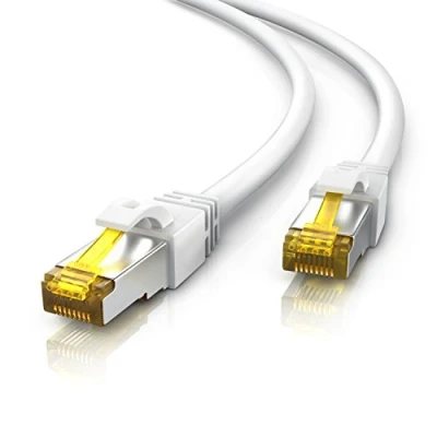 Immagine di CSL cavo di rete CAT 7 Gigabit Ethernet LAN, 10000 Mbit s, patch, grezzo Cat.7, schermatura PIMF FTP con connettore RJ 45, switch router modem access point