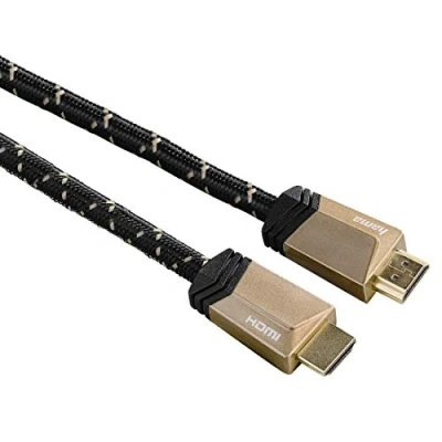 Immagine di Hama cavo HDMI 3 metri Ultra High Speed (cavo monitor 4K / 8K, 48 Gbit/s, schermo HD con eARC, Ethernet, dynamic HDR, protezione antipiega, guaina cavo) m