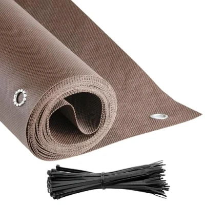 Immagine di COVER IT Marrone Telo Frangivista Balcone Ringhiera con Occhielli 115 x 700 cm per Recinzione Giardino Copri