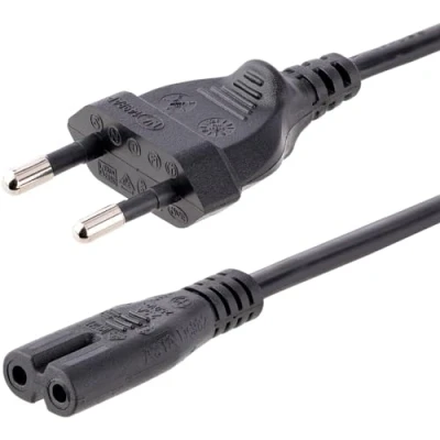 Immagine di StarTech.com Cavo di Alimentazione per Notebook da 1 m; Elettrico Spina UE a C7 2,5A 250V, 18AWG, AC Ricambio Stampante, Alimentatori Certificato UL (PXTNB2SEU1M)
