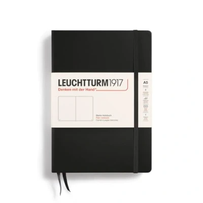 Immagine di LEUCHTTURM1917 311333 Taccuini Medium (A5), Copertina rigida, 251 pagine numerate, Nero, Bianco