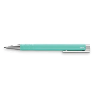 Immagine di Lamy Logo M+ Penna a sfera 204 Kuli in plastica infrangibile di colore Lagoon turchese con unità spinta clip integrata cartuccia grande Larghezza del tratto M (1 pezzo)