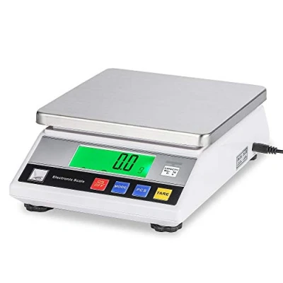 Immagine di Bonvoisin Bilancia di Precisione 3 10kg,0.1g Digitale Certificazione CE da Laboratorio con Funzione Conteggio LCD Retroilluminato Già Calibrato e Pronto per L&#039;uso (7500g,0.1g)