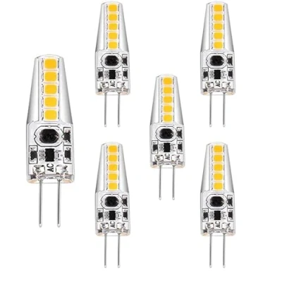 Immagine di BBPM Dimmerabile Lampadina LED G4, G4 5 W Equivalente 50W Lampada Alogena, Nessun Sfarfallio, Lampadine Bianco Caldo 3000K, 500LM, 12V AC/DC, Pezzi,Warm White 3000k,5W