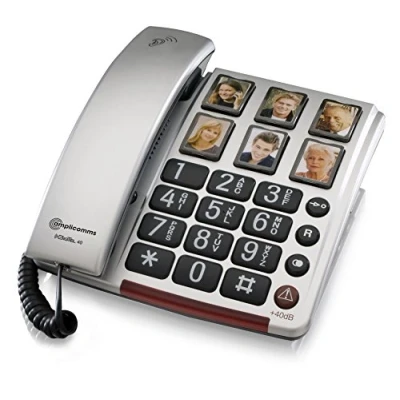 Immagine di amplicomms BigTel 40 Plus, Telefono a tasti grandi con fototasti programmabili
