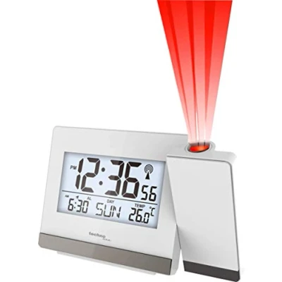 Immagine di Technoline WT538w Sveglia radio per proiezione, 15 cm x 9 1,5 cm, colore: Bianco