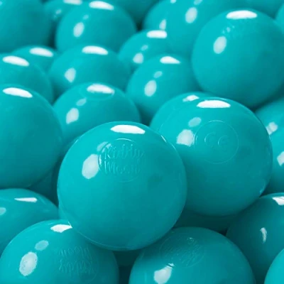 Immagine di KiddyMoon 700 Palline/7Cm Palline Morbide Colorate per Piscina Bambini Fatto in EU, Turchese