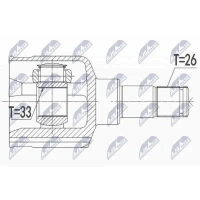 Immagine di NTY NPW FR 110 Kit Giunto Omocinetico Cambio manuale Assale anteriore Sx FORD: FOCUS 3 Turnier, 3, C Max 2