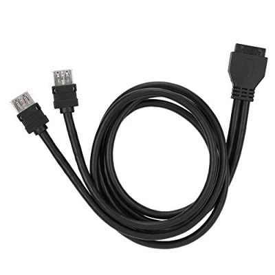 Immagine di Cavo USB 3.0 per Montaggio a Pannello, USB3.0 19/20 Pin Pannello Frontale della Scheda Madre Desktop con Piedini Fissi(0.8m)