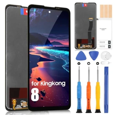Immagine di ARSSLY LCD Schermo per Cubot King Kong 8​ Display Kingkong 8 Touch Screen Digitizer Ricambio Assembly + Riparazione Kit (Nero, 6.53 Pollici)