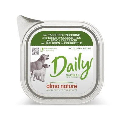 Immagine di Almo Nature Daily Menu Dog No Grain Patè con Tacchino e Zucchine, 100 g, Confezione da 32