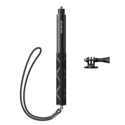 Immagine di ATUMTEK Bastone Selfie Invisibile da 114 cm, Compatibile con Action Camera X3, One X/X2, R/RS, GO2, Hero 12/11/10/9/8/7, Osmo Action, Stick per Attività all&#039;Aperto, Adattatore Incluso
