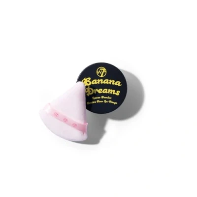 Immagine di W7 Set applicazione Banana Dreams Cipria tono giallo e spugnetta trucco triangolare Precision Powder Puff