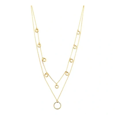 Immagine di Sofia Milani Collana da Donna in Argento 925 Placcata Oro Ciondolo a Cerchio N0411