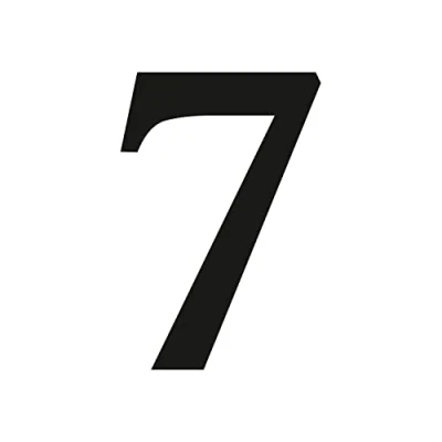 Immagine di Adesivo con numeri n. 7 in nero, altezza 10 cm, numero di casa autoadesivo, da incollare, per esterni, cassetta delle lettere, porta I resistente alle intemperie, kfz_471_7