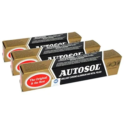 Immagine di Autosol 3pk Metallo Polacco (75ml x3) Per Alluminio Cromato Acciaio Inox Ottone Rame Ecc.