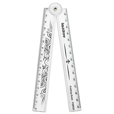 Immagine di Liquidraw Righello pieghevole da 30 cm, cancelleria scolastica (trasparente)