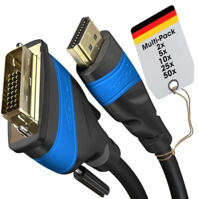 Immagine di KabelDirekt 2x Cavo di prolunga HDMI con schermatura A.I.S. 3m (4K@60Hz per un Ultra HD mozzafiato, estensore PS5/Xbox, compatibile 2.0/1.4, ARC, Highspeed Ethernet)