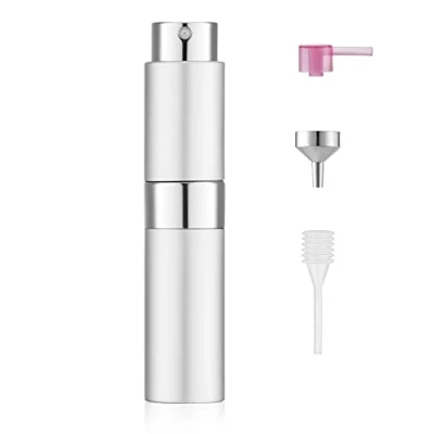 Immagine di Toureal 8ml Spruzzino Profumo Ricaricabile, Vaporizzatore da Viaggio, Atomizzatore Nebulizzatore Profumo, Bottiglie Porta Spray (Argento)