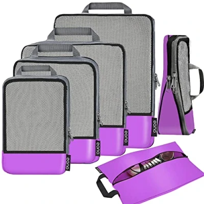 Immagine di Eono Organizzatori da Viaggio a Compressione, Organizer Valigia Set, Cubo di Viaggio, Cubi Imballaggio, Compression Packing Cube