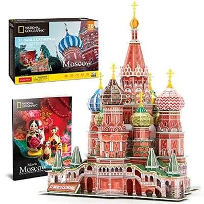 Immagine di CubicFun Puzzle 3D Cattedrale di San Basilio National Geographic Architecture, Mosca Russia, 224 pezzi