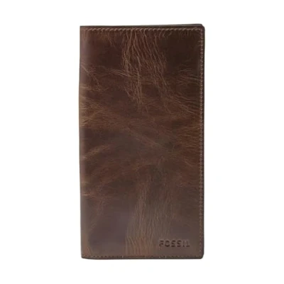 Immagine di Fossil Portafoglio da uomo Derrick, 100% pelle Bifold marrone scuro L: 8,9 cm, 1,3 H: 17,1 cm ML3683201