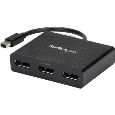 Immagine di StarTech.com Adattatore Mini DisplayPort a Hub MST 3 porte: 2x 4K 30Hz e 1x 1080p Splitter video mDP 1.2 DP per estensione del desktop solo con Windows (MSTMDP123DP)