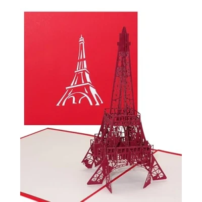 Immagine di &#039;Biglietto &quot;Parigi Torre Eiffel Buono, buono regalo da viaggio Paris Francia, 3d Pop Up di auguri, invito, scheda, biglietti biglietto d&#039; auguri Parigi, PopUp