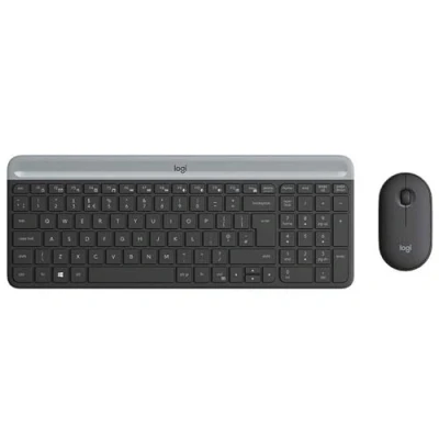 Immagine di Logitech MK470 Kit Mouse e Tastiera, Layout Tedesco Qwertz, ‎Nero