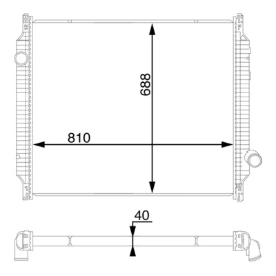 Immagine di Radiatore, Raffreddamento motore MAHLE ORIGINAL CR 709 000S
