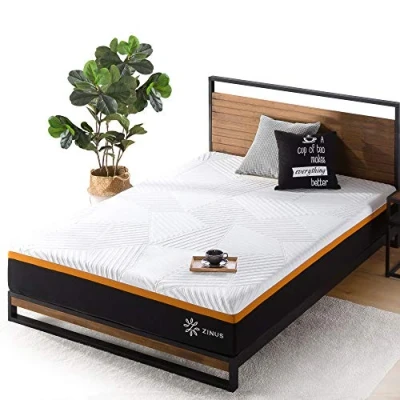 Immagine di Materasso Zinus Cooling Copper 80x190 cm Altezza 25 in memory foam e molle insacchettate ibrido adattivo Certificato OEKO TEX