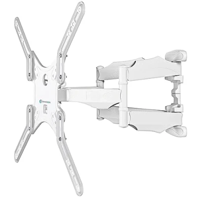 Immagine di ONKRON Braccio Monitor Bianco Inclinabile e Girevole 37’’ 70’’, Supporto TV con Peso fino a 36,4 kg Appendi Muro, Muro Max VESA 400x400 / Porta da Parete M5 W