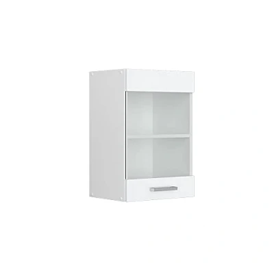 Immagine di Vicco Mobile da cucina in vetro R line, Bianco lucido/Bianco, 40 cm