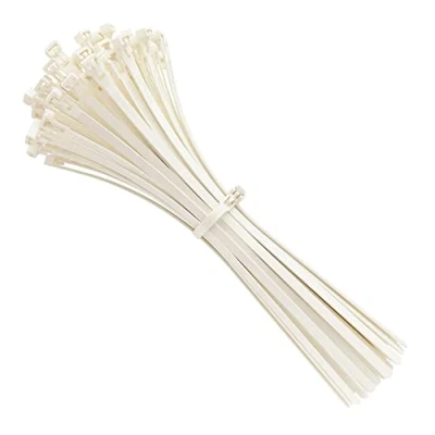 Immagine di intervisio Fascette Plastica per Cablaggio Riutilizzabili, 250 mm x 7,6 mm, Bianco, Richiudibili, Riapribili, Fermacavo Elettricista 250mm Nylon Cavi Stringicavo, Bianche, 100 Pezzi
