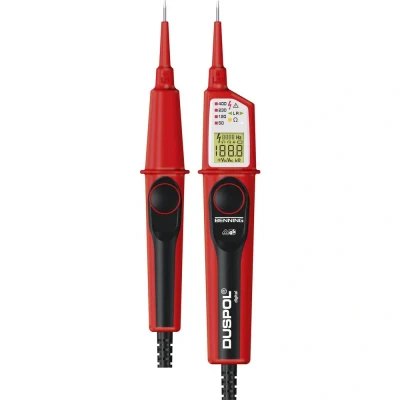 Immagine di Benning DUSPOL digital Tester di tensione a due poli Calibrato (ISO) CAT III 1000 V, IV 600 V LCD, Vibrazione, Acustico