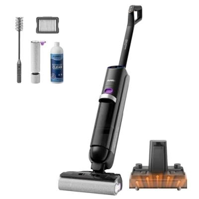Immagine di Eureka RapidWash NEW730 Aspirapolvere/lavapavimenti secco/umido,inclinazione 170,Asciugatura aria calda 85 in 5 Minuti,21.600pa,Autonomia 40 min,Anti groviglio 2.0,Serbatoio più Grande Multimodalità