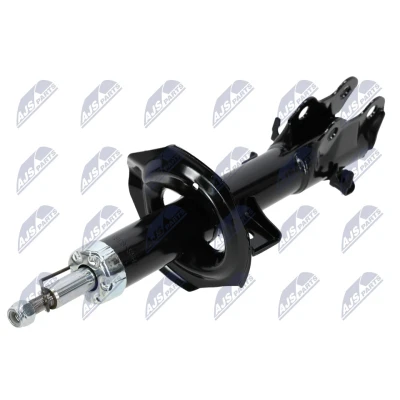 Immagine di NTY A NS 038 Ammortizzatore Assale anteriore Dx pressione del gas doppio tubo tipo McPherson Spina superiore, Collare inferiore