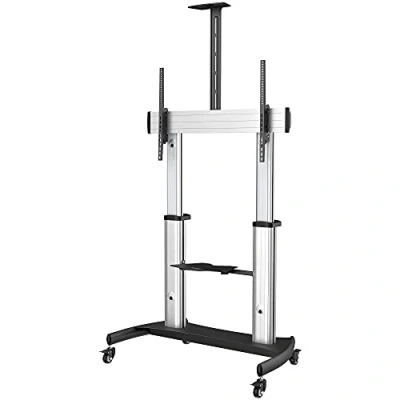 Immagine di StarTech.com Mobile TV Stand girevole su ruote Carrello porta resistente per schermi da 60 100&quot; (100kg) Supporto (STNDMTV100)