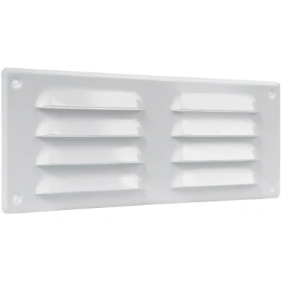 Immagine di Vent Systems griglia di ventilazione bianca 260 x 105 mm con per insetti. Applicazioni HVC, riscaldamento, raffreddamento e ventilazione. Copertura interna ed esterna