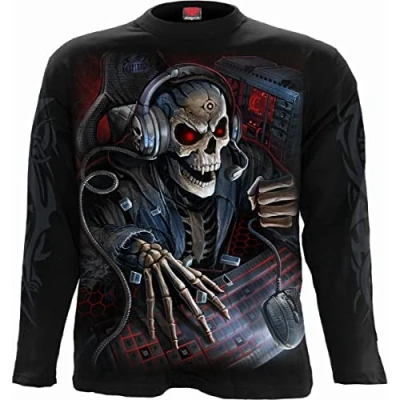 Immagine di Spiral PC Gamer Uomo Maglia Maniche Lunghe Nero L 100% Cotone Regular