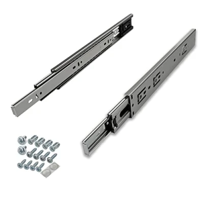 Immagine di SOTECH 1 coppia di guide a estrazione totale KV 35 H45 L550 SE MS 550 mm con chiusura automatica, carico massimo kg, guida cassetto set viti incluso