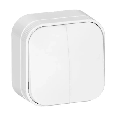 Immagine di Miratic Interruttore Doppio Luce Muro Lampada a Pulsante Interruttori da IP20 (bianco)