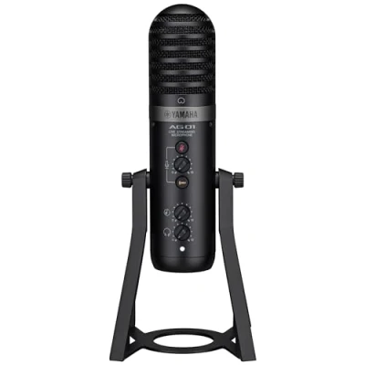 Immagine di Yamaha AG01 Microfono a Condensatore USB per Streaming Live, Registrazione e Riproduzione Audio ad Alta Risoluzione, Windows, Mac, iOS Android, Nero