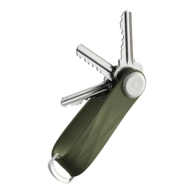 Immagine di Orbitkey Active Key Organizer Resistente alle intemperie, meccanismo di bloccaggio in acciaio inox, profilo sottile e silenzioso, Verde cacciatore, taglia unica