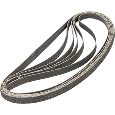 Immagine di FERM Nastri abrasivi 10mm (8 pezzi) 2xG40, 3xG80, 3xG120 per lima a nastro di precisione