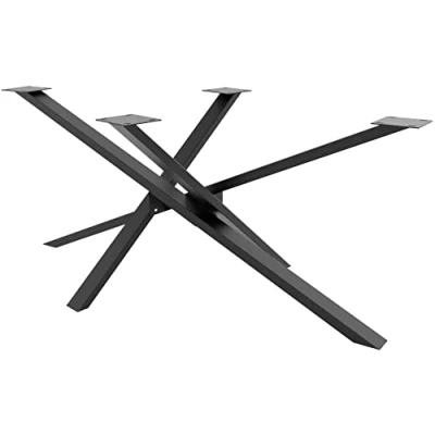 Immagine di CLP Gambe da tavolo Jimmy I in profili quadrati, altezza 72 cm, struttura a forma di stella, colore: nero, dimensioni: 160 x 80 cm