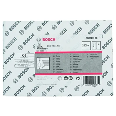 Immagine di Bosch Accessories 2608200031 Chiodi a striscia con testa tonda SN21RK Dimensione del prodotto, lunghezza 90 mm 2500 pz.