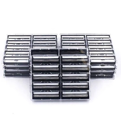 Immagine di Taconic Shave 100 Twin Blade cartucce rasoio con striscia lubrificante compatibile tutti i Gillette Trac 2, Atra, G2, Vector, Contour Razor maniglie Made in USA